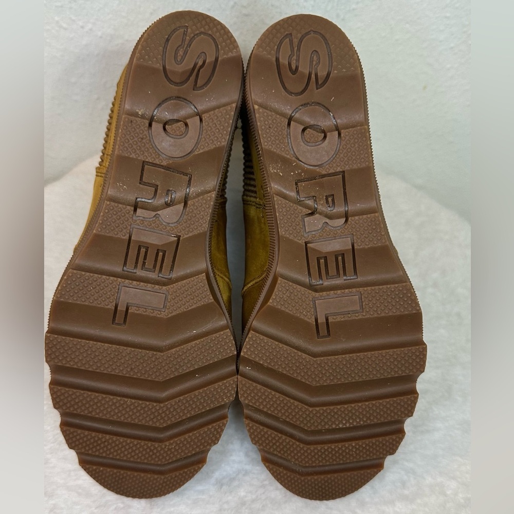 Sorel Women's Joan Of Arctic Wedge I| Chelsea Boot CAMEL Brown Size 7 - Picture 14 of 17